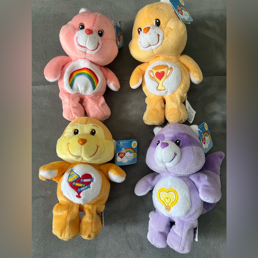 2003 Care Bear 20th anniversary 8” plushies NWT